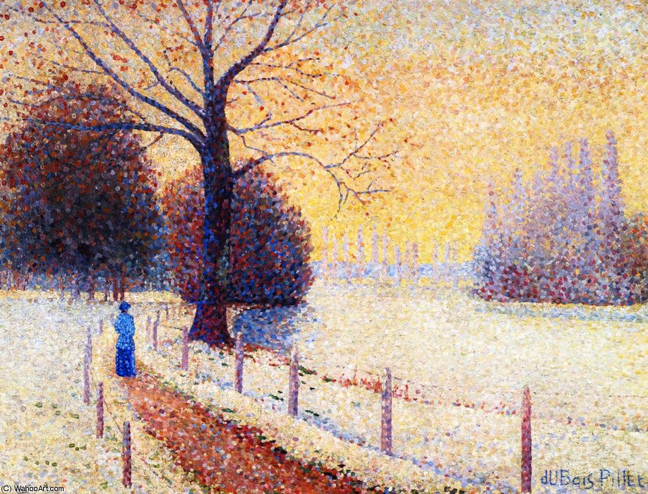 WikiOO.org - Encyclopedia of Fine Arts - Schilderen, Artwork Albert Dubois Pillet - Le Puy in the Snow