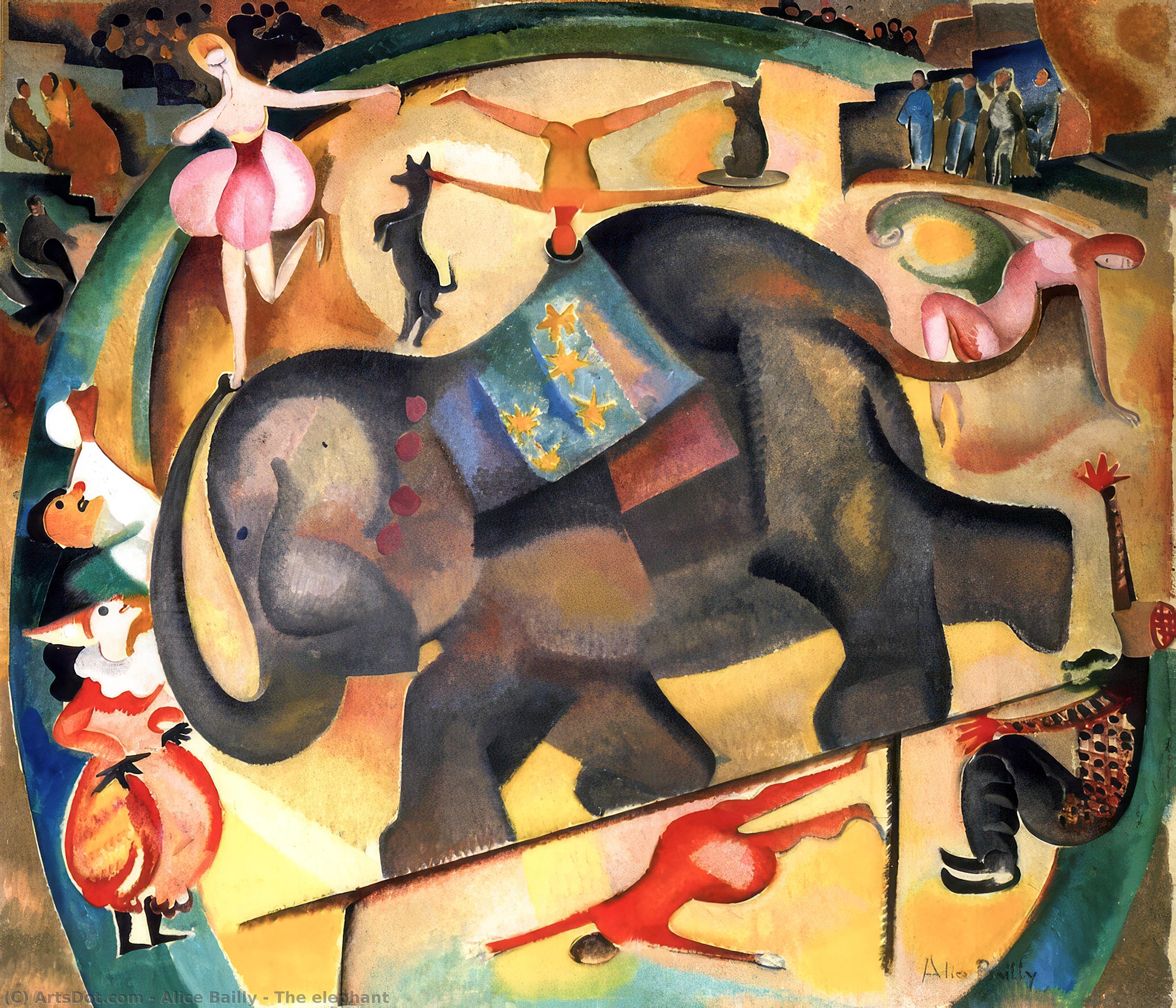 Wikioo.org - The Encyclopedia of Fine Arts - Painting, Artwork by Alice Bailly - The elephant