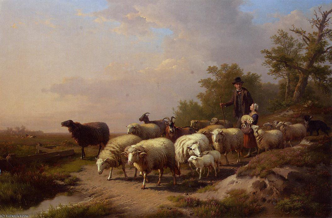 Wikioo.org - The Encyclopedia of Fine Arts - Painting, Artwork by Anton Mauve - Tending the Flock