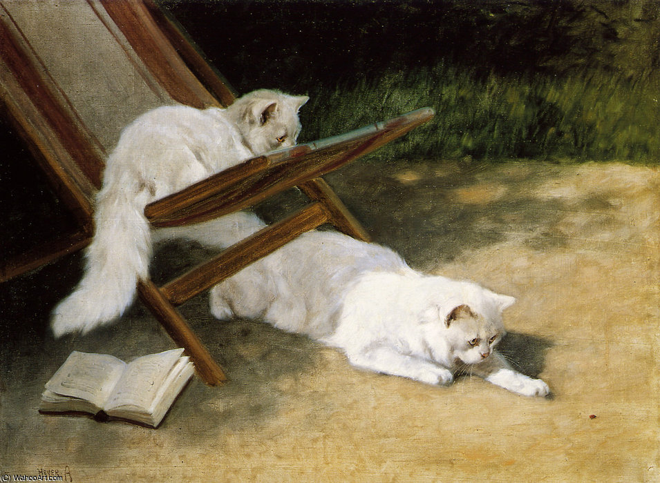 Wikioo.org - The Encyclopedia of Fine Arts - Painting, Artwork by Arthur Heyer - Persian cats