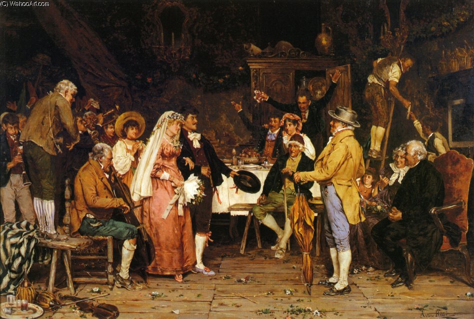 Wikioo.org – L'Encyclopédie des Beaux Arts - Peinture, Oeuvre de Arturo Ricci - le mariage fête