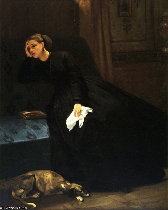 Wikioo.org - The Encyclopedia of Fine Arts - Painting, Artwork by Auguste Toulmouche - The lost love