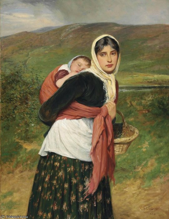 WikiOO.org - Enciclopedia of Fine Arts - Pictura, lucrări de artă Charles Sillem Lidderdale - Returning from Market