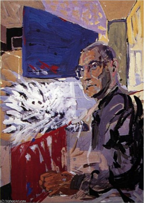 WikiOO.org - Encyclopedia of Fine Arts - Maalaus, taideteos Costas Niarchos - Portrait of Krzysztof Kie-lowski