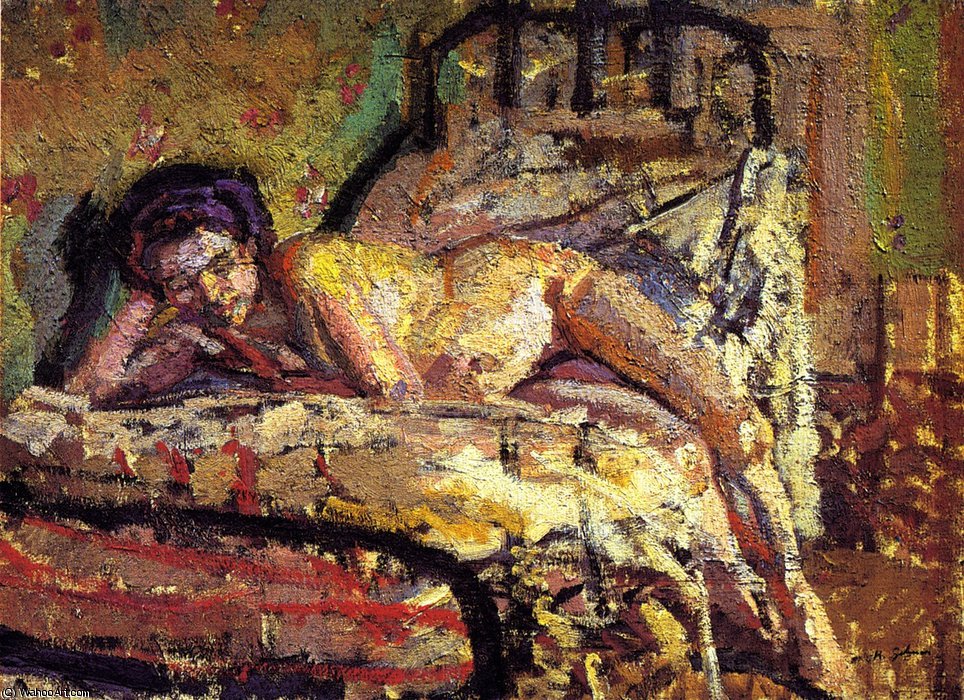Wikioo.org – La Enciclopedia de las Bellas Artes - Pintura, Obras de arte de Harold John Wilde - el modelo (también conocido como desnuda reclinada