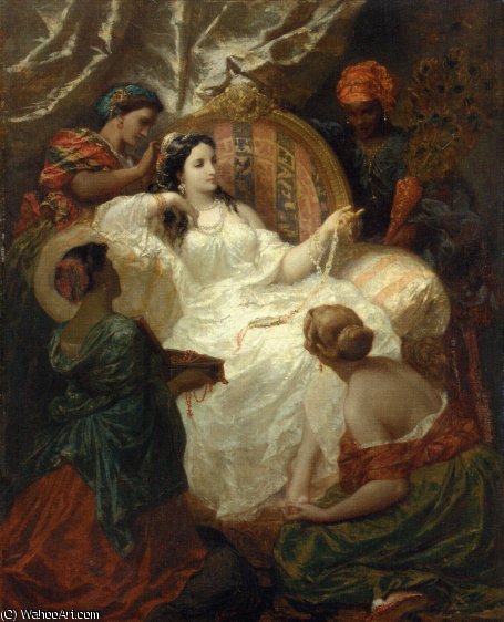 WikiOO.org - Enciclopedia of Fine Arts - Pictura, lucrări de artă Henri Pierre Picou - The Dressing of the Favorite