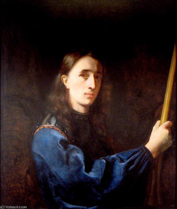 Wikioo.org - The Encyclopedia of Fine Arts - Painting, Artwork by Johann Ulrich Mayr - Portrait in a Blue Coat with Cuirass