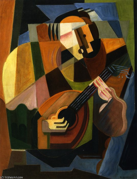 Wikioo.org - The Encyclopedia of Fine Arts - Painting, Artwork by Maria Blanchard - The lute player