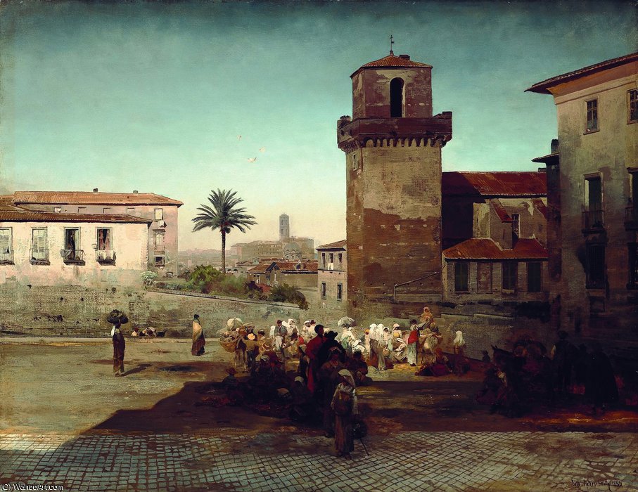 Wikioo.org - The Encyclopedia of Fine Arts - Painting, Artwork by Oswald Achenbach - San Pietro in Vincoli