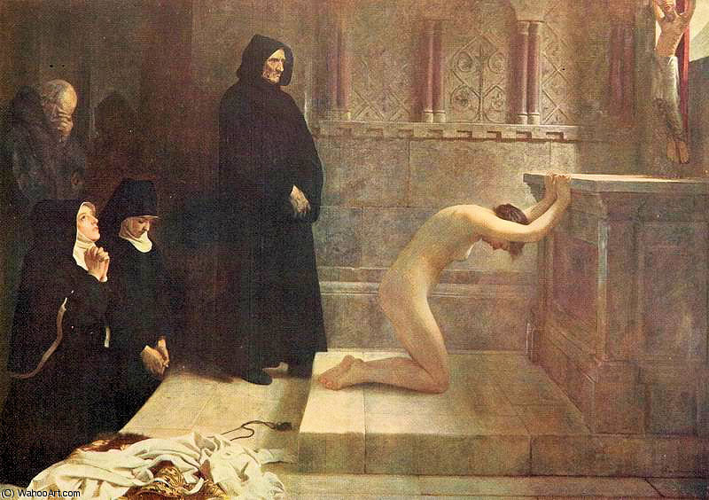 Wikioo.org - The Encyclopedia of Fine Arts - Painting, Artwork by Philip Hermogenes Calderon - St. Elizabeth of Hungary Great Act of Renunciation