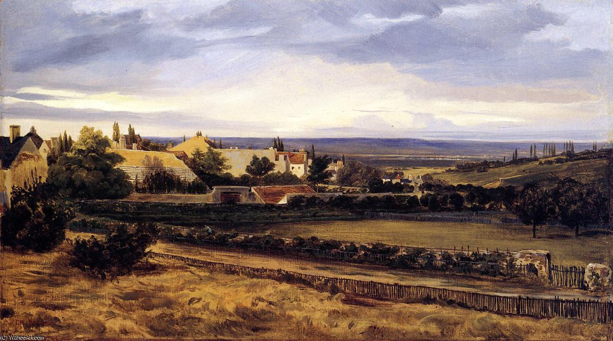 Wikioo.org - The Encyclopedia of Fine Arts - Painting, Artwork by Théodore Rousseau (Pierre Etienne Théodore Rousseau) - Village in a Valley