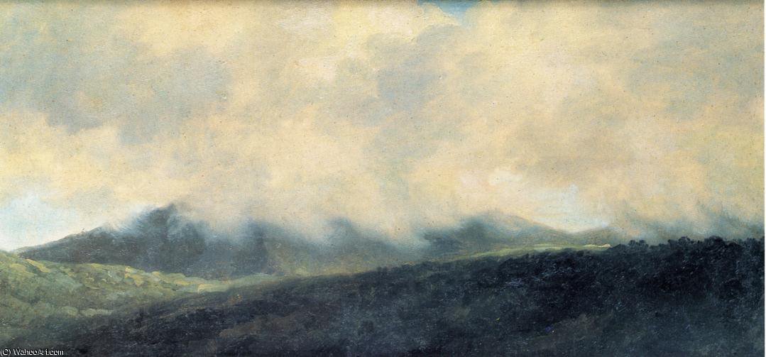 WikiOO.org - Enciklopedija dailės - Tapyba, meno kuriniai Pierre Henri De Valenciennes - Rocca di Papa under Clouds