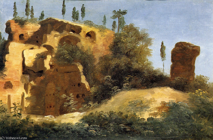 WikiOO.org - אנציקלופדיה לאמנויות יפות - ציור, יצירות אמנות Pierre Henri De Valenciennes - Runs at the Villa Farnese