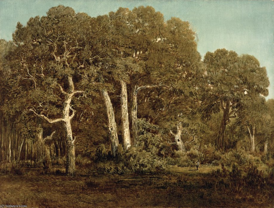 Wikioo.org - The Encyclopedia of Fine Arts - Painting, Artwork by Theodore Roussel - The Great Oaks of Old Bas-Breau