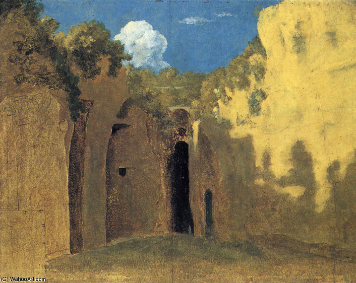 Wikioo.org - The Encyclopedia of Fine Arts - Painting, Artwork by Thomas Jones - The Grotto at Posillipo