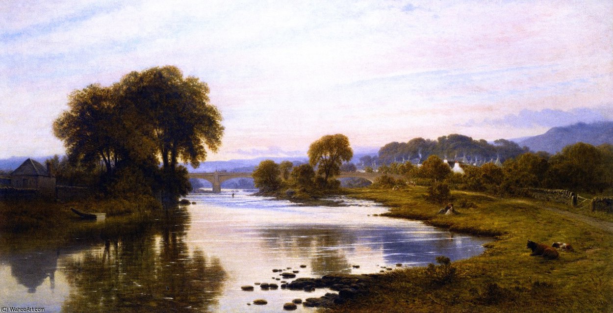 Wikioo.org - The Encyclopedia of Fine Arts - Painting, Artwork by Waller Hugh Paton - On the Cree at Newton Stewart