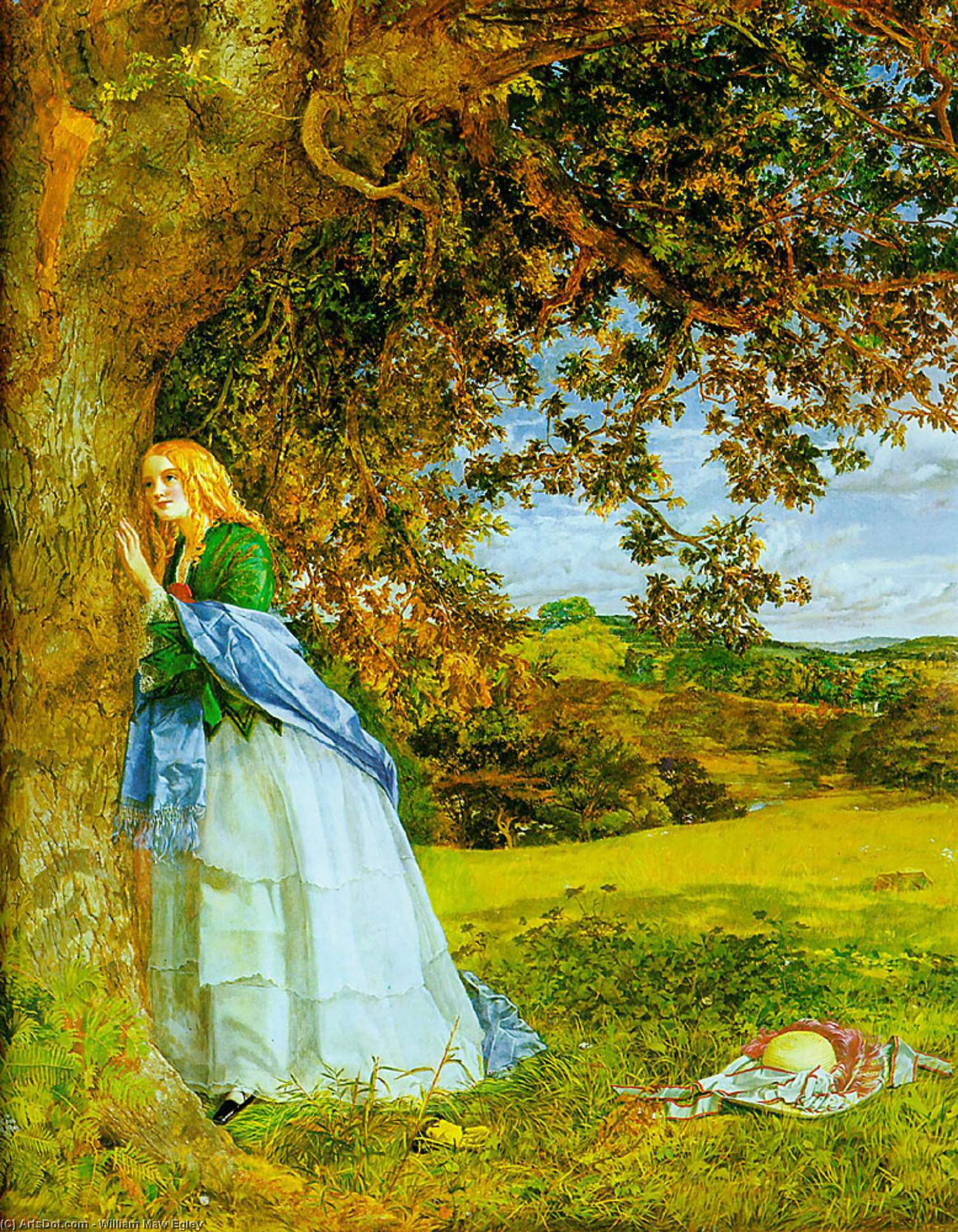 WikiOO.org - Encyclopedia of Fine Arts - Maleri, Artwork William Maw Egley - The talking oak