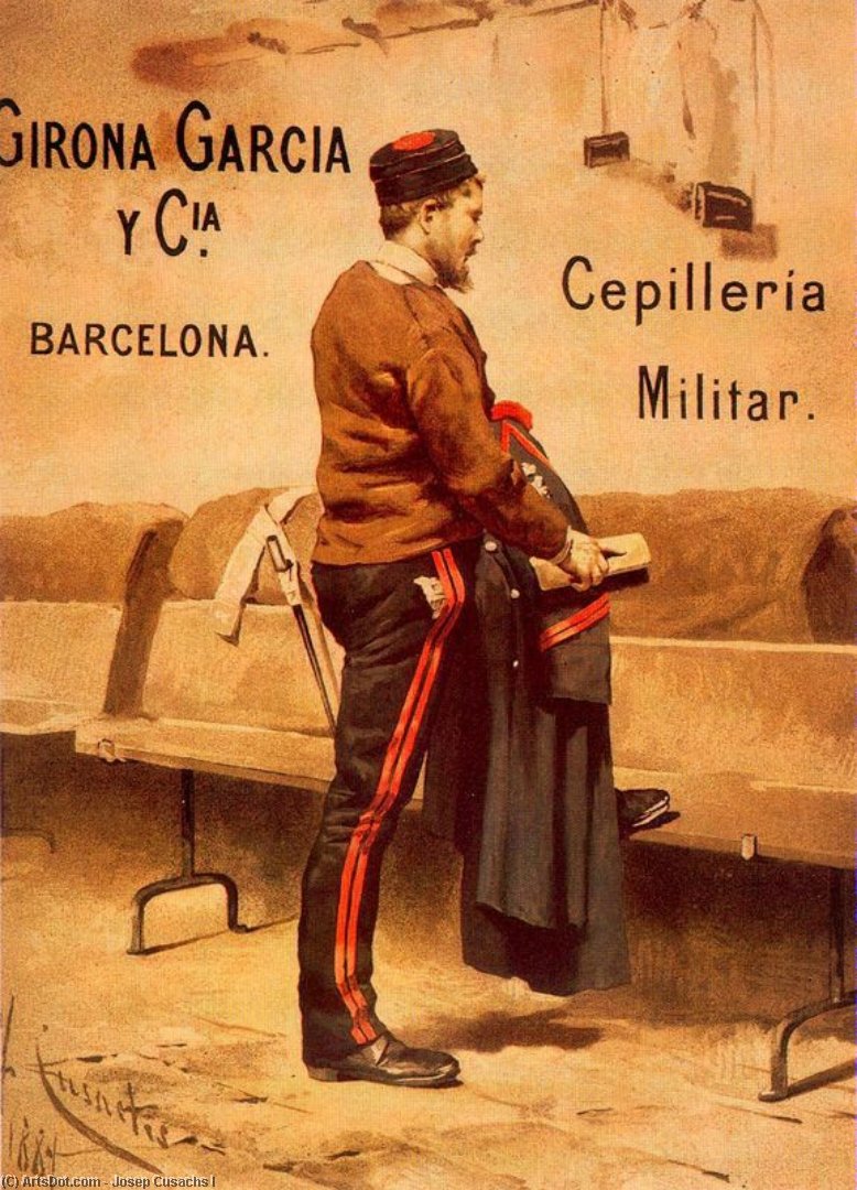 Wikioo.org - สารานุกรมวิจิตรศิลป์ - จิตรกรรม Josep Cusachs I - Brushing the coat