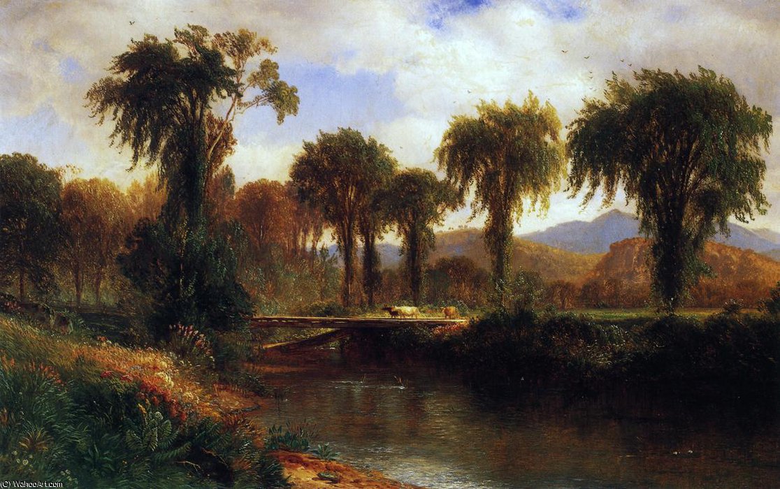 Wikioo.org - The Encyclopedia of Fine Arts - Painting, Artwork by Samuel Coleman Junior - Summer on the Saco, Conway Valley