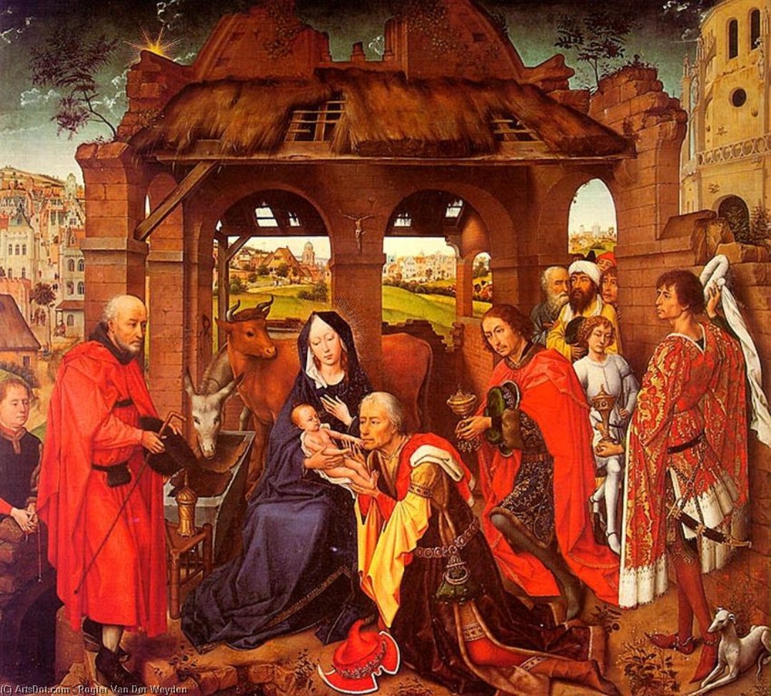 Wikioo.org - Die Enzyklopädie bildender Kunst - Malerei, Kunstwerk von Rogier Van Der Weyden - drei könige Altar ( columba-altar )