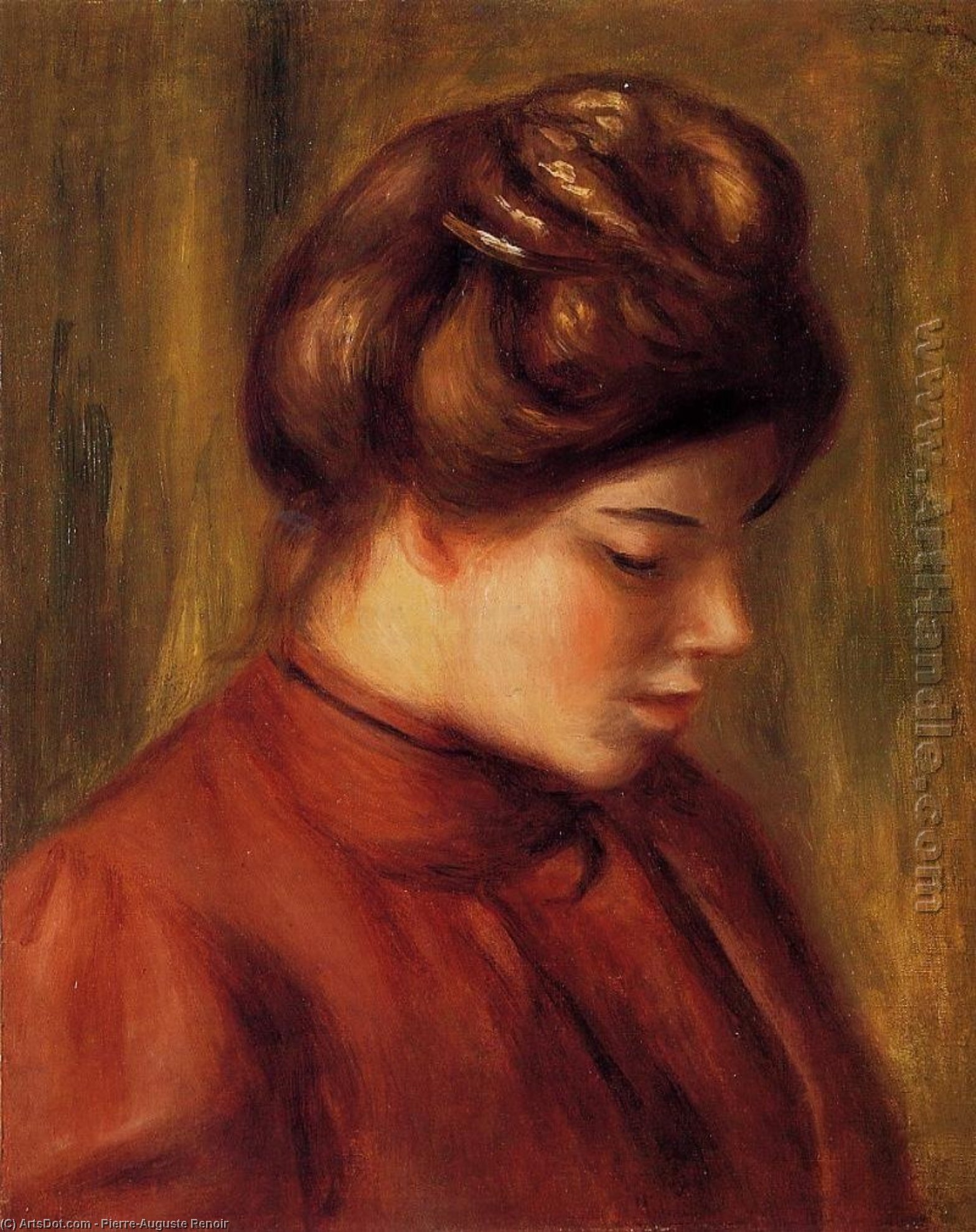 WikiOO.org - Encyclopedia of Fine Arts - Maľba, Artwork Pierre-Auguste Renoir - Mademoiselle christine lerolle