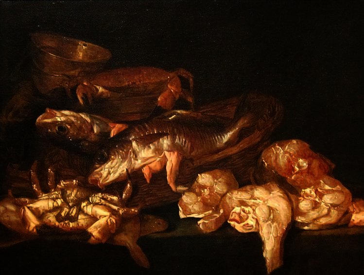 Wikioo.org - Bách khoa toàn thư về mỹ thuật - Vẽ tranh, Tác phẩm nghệ thuật Abraham Hendriksz Van Beijeren - Still-life with Fish