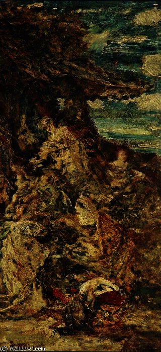 WikiOO.org - Encyclopedia of Fine Arts - Maľba, Artwork Adolphe Joseph Thomas Monticelli - After the Cock Fight
