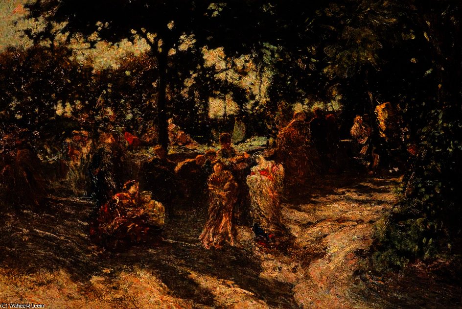Wikioo.org – L'Enciclopedia delle Belle Arti - Pittura, Opere di Adolphe Joseph Thomas Monticelli - Il Festival