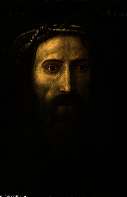 Wikioo.org - The Encyclopedia of Fine Arts - Painting, Artwork by Albrecht Durer - The Head of Christ Crowned with Thorns