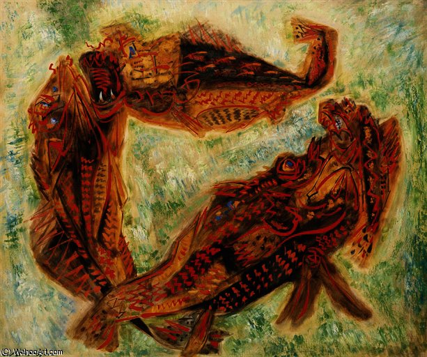 WikiOO.org - Güzel Sanatlar Ansiklopedisi - Resim, Resimler André Aimé René Masson - Scorpion fish