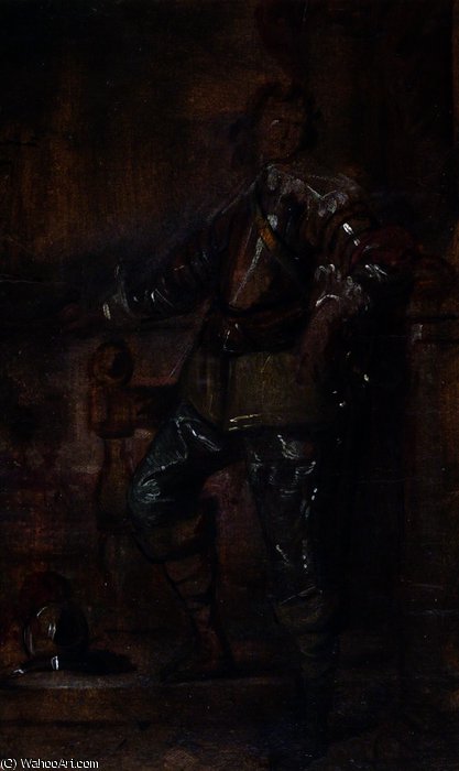 WikiOO.org – 美術百科全書 - 繪畫，作品 Anthony Van Dyck - 男人 在  半  装甲