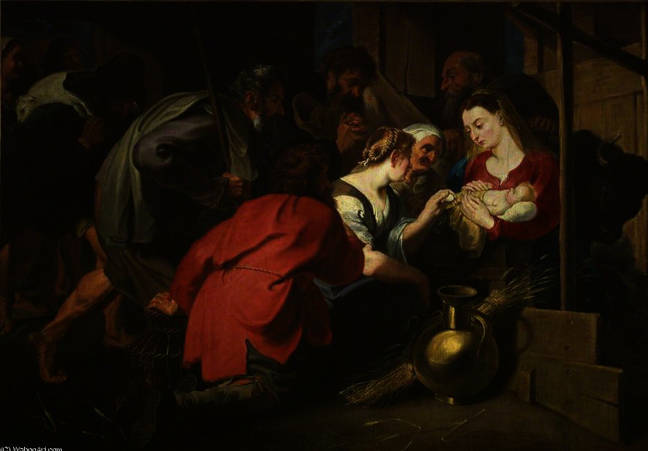 WikiOO.org - Enciclopédia das Belas Artes - Pintura, Arte por Anthony Van Dyck - Adoration of the Shepherds