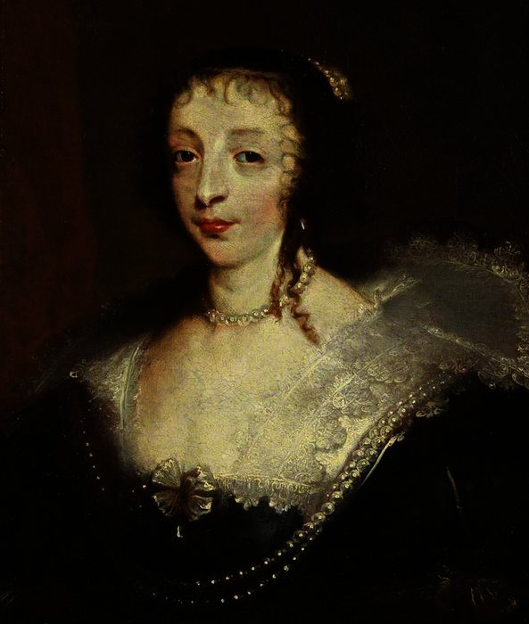 WikiOO.org - Encyclopedia of Fine Arts - Maleri, Artwork Anthony Van Dyck - Henrietta Maria, Queen of Charles I