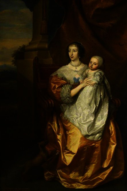 WikiOO.org - Enciclopedia of Fine Arts - Pictura, lucrări de artă Anthony Van Dyck - Henrietta Maria, with Prince Charles