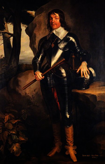 Wikioo.org - The Encyclopedia of Fine Arts - Painting, Artwork by Anthony Van Dyck - James Hamilton, 1st Duke of Hamilton, Royalist