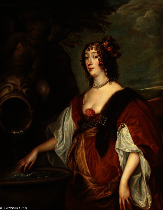 WikiOO.org – 美術百科全書 - 繪畫，作品 Anthony Van Dyck - 露西女士珀西 伯爵夫人  的  卡莱尔
