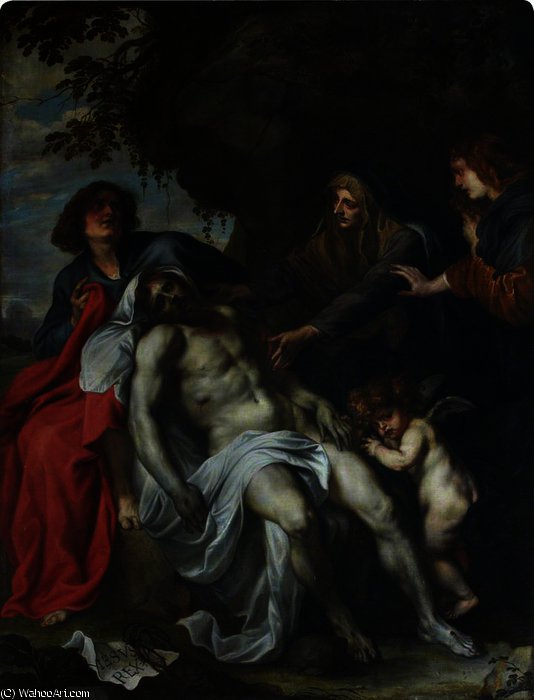 WikiOO.org - 百科事典 - 絵画、アートワーク Anthony Van Dyck - 悲嘆 の上 キリスト