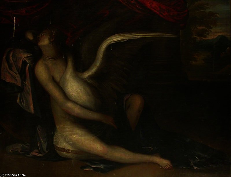 WikiOO.org - Εγκυκλοπαίδεια Καλών Τεχνών - Ζωγραφική, έργα τέχνης Anthony Van Dyck - Leda and the Swan