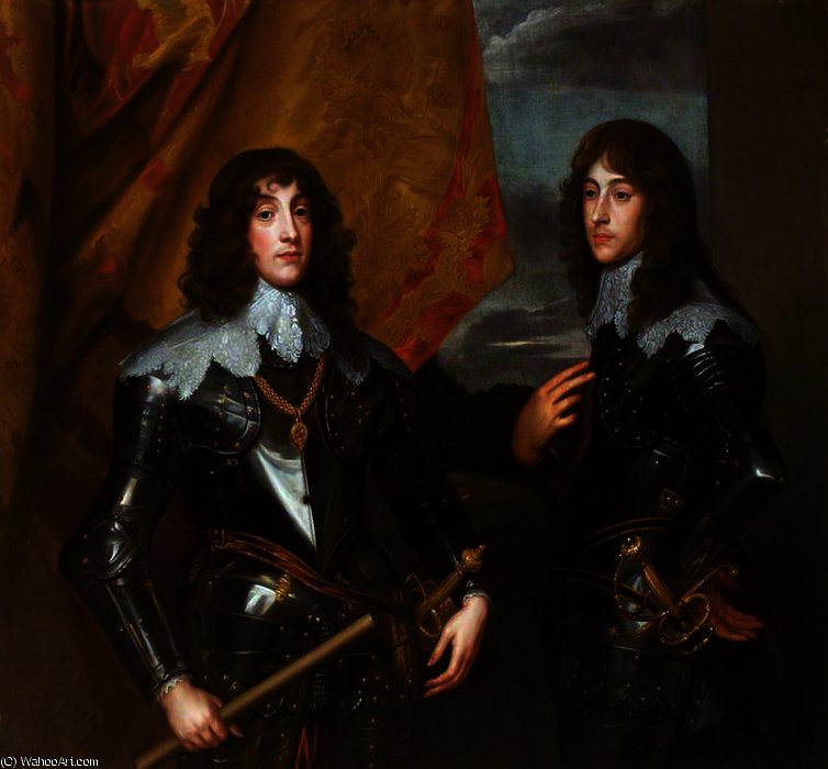 WikiOO.org - Encyclopedia of Fine Arts - Målning, konstverk Anthony Van Dyck - Prince Charles Louis, and Prince Rupert, of the Palatinate