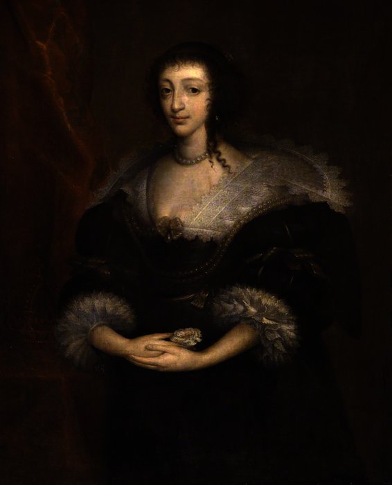 Wikioo.org - The Encyclopedia of Fine Arts - Painting, Artwork by Anthony Van Dyck - Queen Henrietta Maria, Consort to Charles I