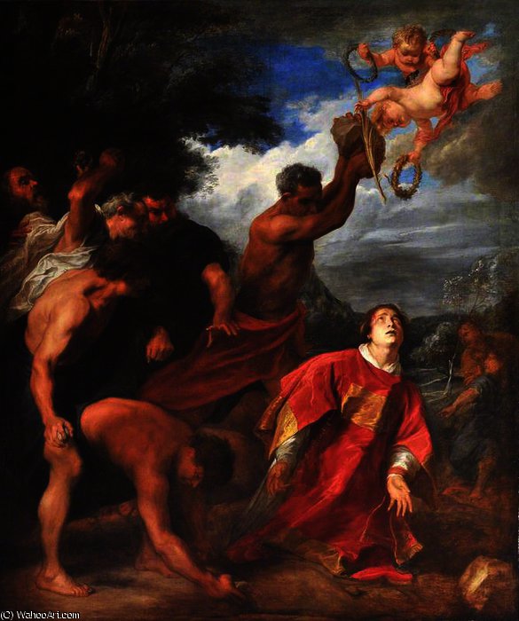 Wikioo.org - สารานุกรมวิจิตรศิลป์ - จิตรกรรม Anthony Van Dyck - The Stoning of Saint Stephen