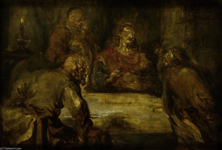 WikiOO.org - Enciklopedija likovnih umjetnosti - Slikarstvo, umjetnička djela Anthony Van Dyck - The Supper at Emmaus