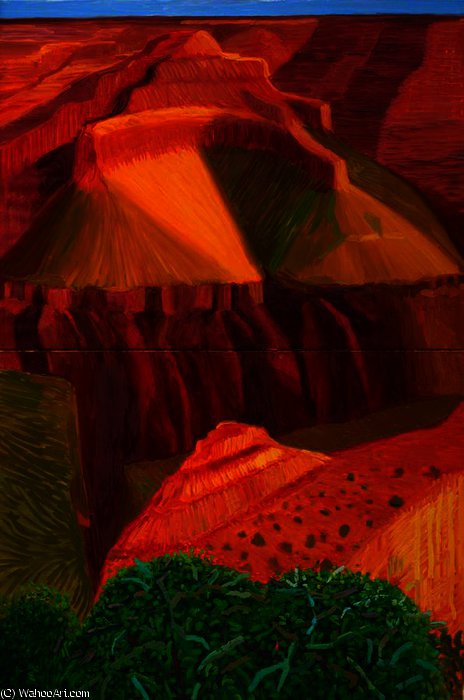 Wikioo.org - The Encyclopedia of Fine Arts - Painting, Artwork by David Hockney - Double Study for A Closer Grand Canyon