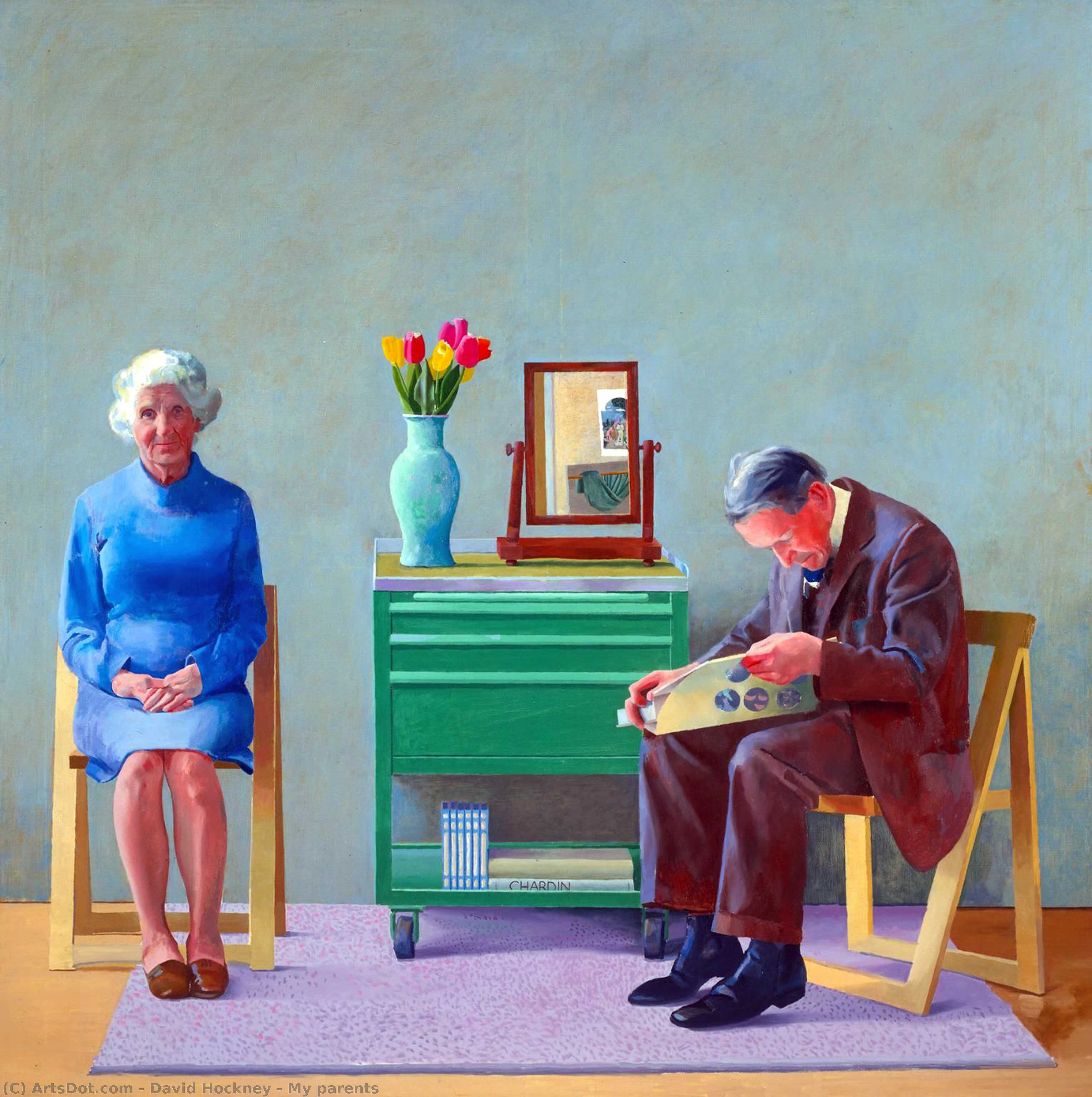 Wikioo.org – L'Enciclopedia delle Belle Arti - Pittura, Opere di David Hockney - i miei genitori