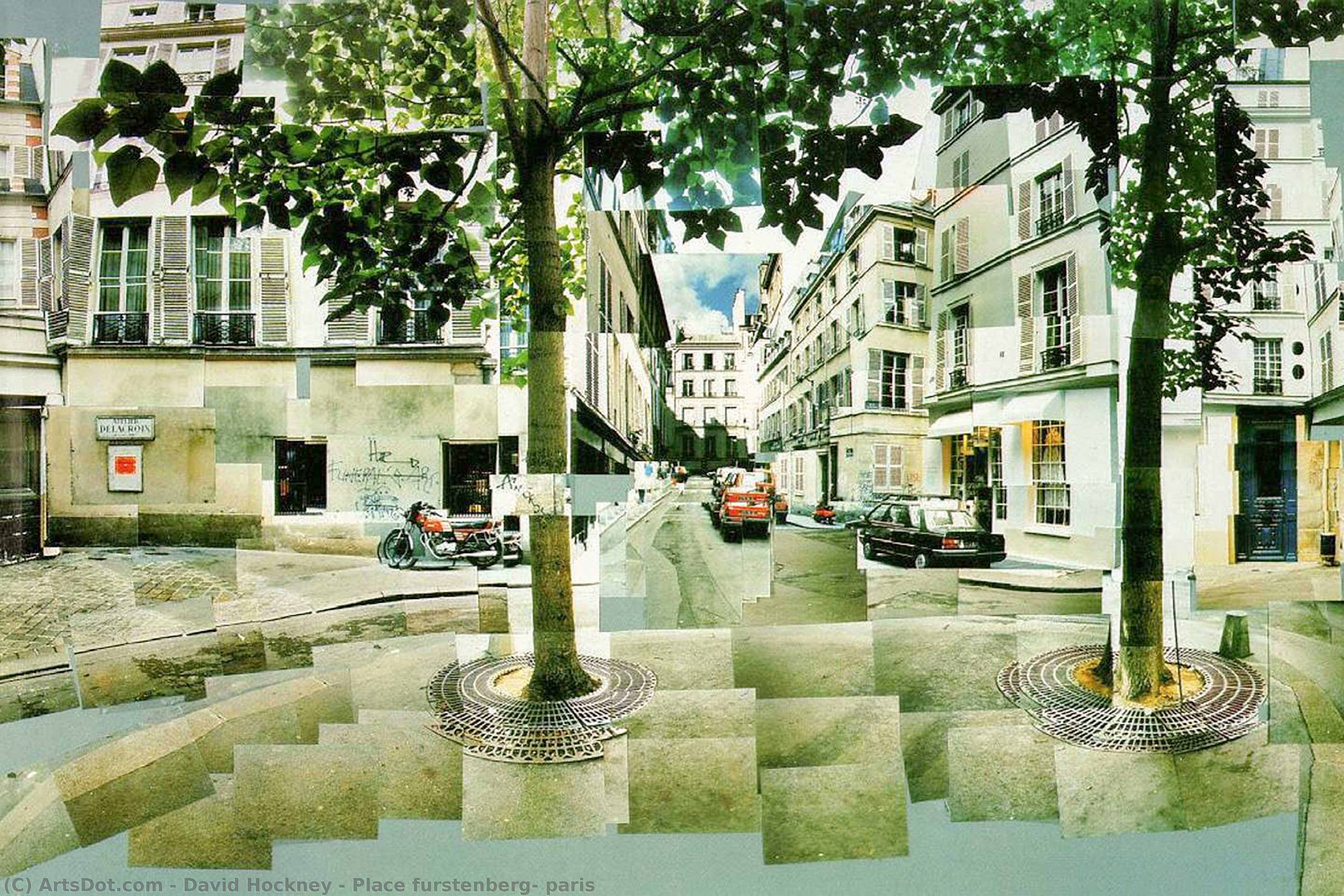 Wikioo.org - สารานุกรมวิจิตรศิลป์ - จิตรกรรม David Hockney - Place furstenberg, paris
