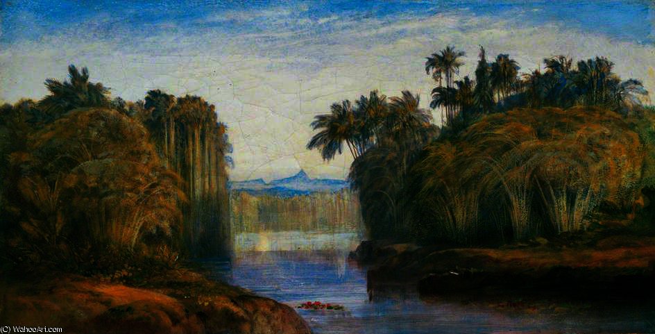 WikiOO.org - Encyclopedia of Fine Arts - Maleri, Artwork Edward Lear - A View of Adam's Peak, Ceylon