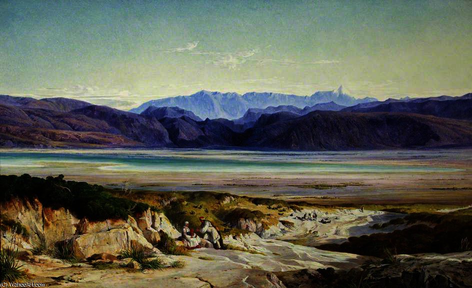 Wikioo.org - The Encyclopedia of Fine Arts - Painting, Artwork by Edward Lear - The Mountains of Thermopylae