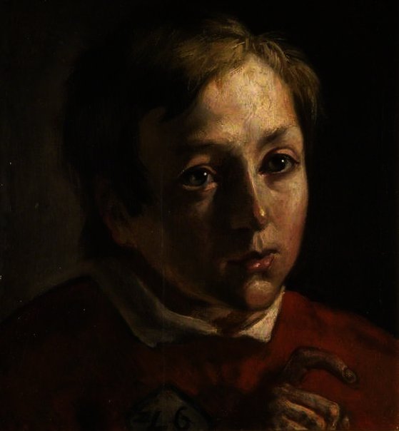 Wikoo.org - موسوعة الفنون الجميلة - اللوحة، العمل الفني Ford Madox Brown - Portrait of a Boy