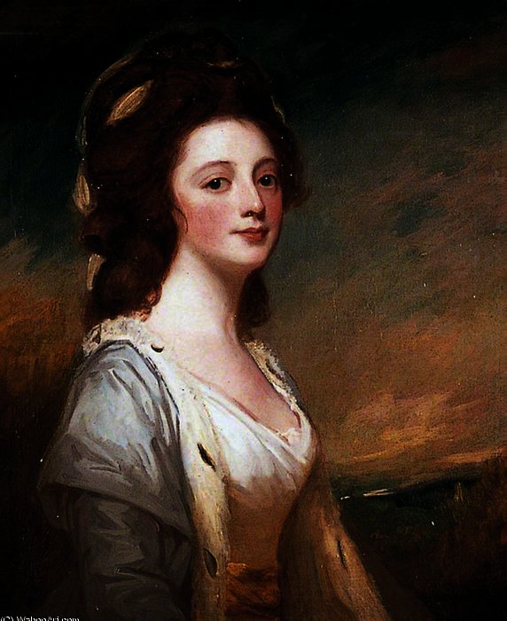 Wikioo.org - The Encyclopedia of Fine Arts - Painting, Artwork by George Romney - Lady gough