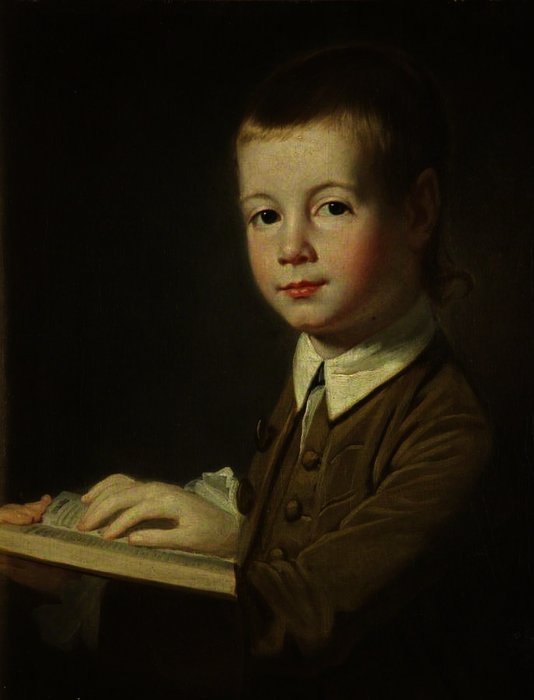 Wikioo.org - สารานุกรมวิจิตรศิลป์ - จิตรกรรม George Romney - Portrait of a Boy